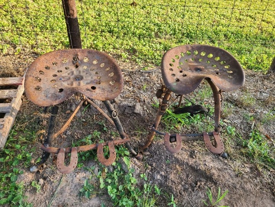 2 Tractor Seat Chairs