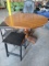 Round Table, Office Chair, (2) Small Square Chairs