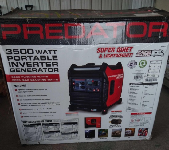 Predator 3500 Watt Portable Inverter Genarator