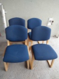 4 Blue Olefin Chairs
