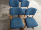 4 Blue Olefin Chairs