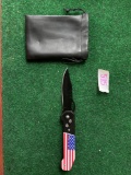 United States Flag Printed Folding Knife