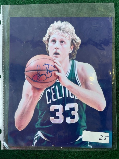 Larry Bird signed 8x10 photo matted