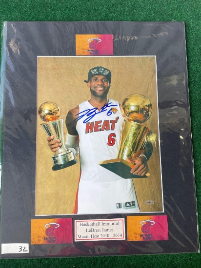 Lebron James signed 16x20 photo matted