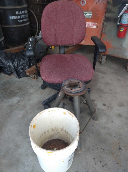 Office Chairs with Casters, Red Fabric