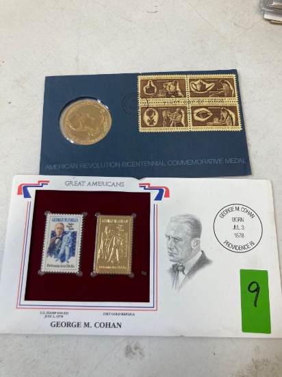 Bicentennial Commemorative Medal & George M. Cohan Stamp