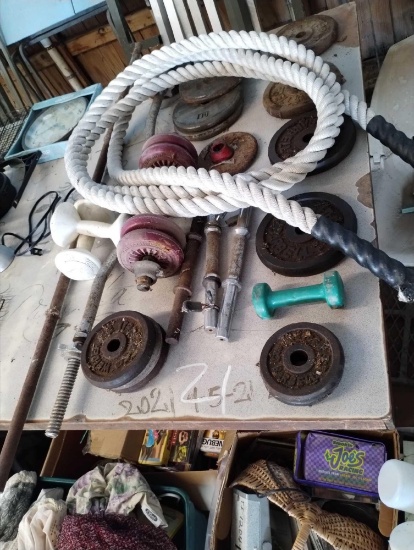 Weights, Handle Bar, Rope