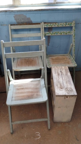 Wood Chairs & Shelve