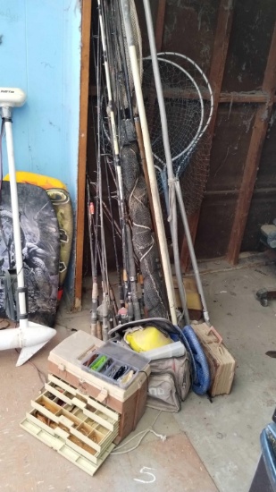 Fishing Rods, Tackle Boxes, Lures, Fishing Nets
