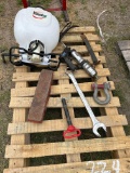 Backpack Sprayer, Pneumatic Grease Gun, Wrench, Shackle, Hitch Pin, Ratchets & Sockets