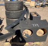 Tires with Rims, Speaker Boxes, Bumper