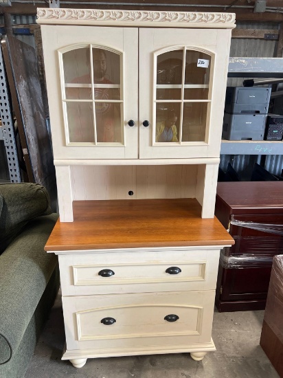 White Hutch with Drawers