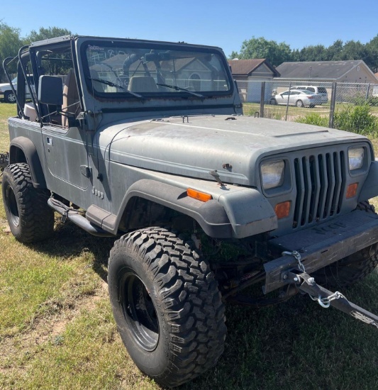 1992 Jeep Wrangler Multipurpose Vehicle (MPV), VIN # 2J4FY19P5NJ510066