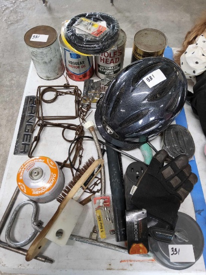 Helmet, Traps, Stapler, Oils, Fuses, Cables