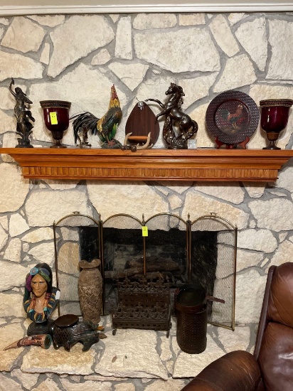 Decor on Chimney Mantle