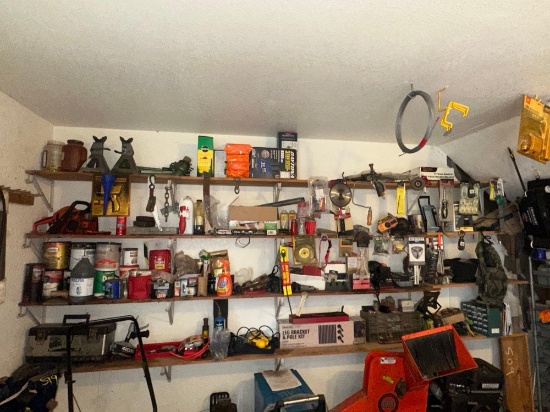 Shelves with Hardware, PVC, Tools