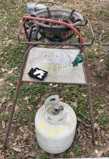Burner with table & Propane Tank