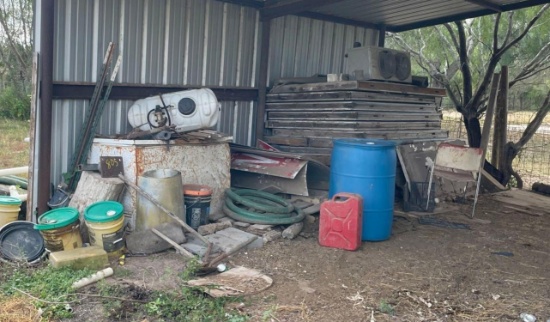 Freezer Walls, Cooling Unit, Barrels, Sprayer, Feeder, Buckets, PVC Pipes, Shovels