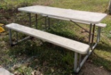 Outdoor plastic picnic table