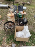Burners, Chair, Trash Bin, Boxes