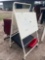 Easel, Scale, and Office Chair