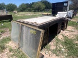 Sink, Shower Doors, Bookcase, and Tables