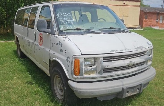 2002 Chevrolet 3500 Express Van, VIN# 1GAHG39RX21170728