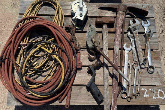 Tools, Come Along, Hose, and Electrical Cord