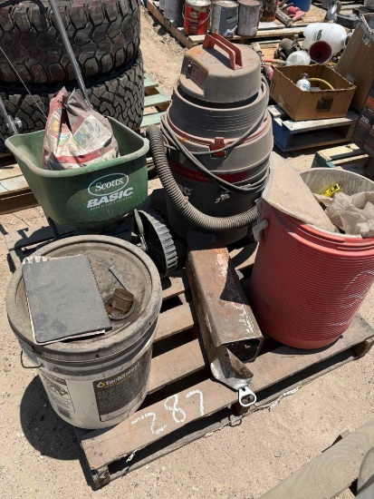 Vacuum, Seed Spreader, and Welding Rods