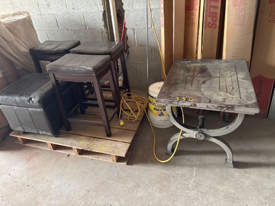 Table, Stools, and Bench