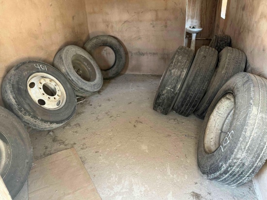 10+/- 11-R-22.5 Tires with Rims
