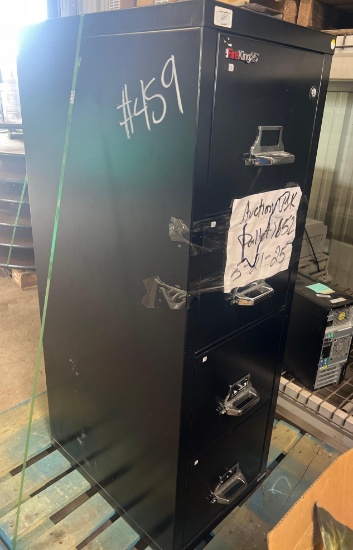 Fire King 25 Black Fireproof 4 Drawer File Cabinet