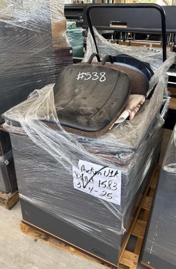 Chair, Desk, 2 Drawer Cabinet, & Carts