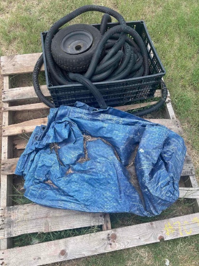 Tire, plastic tube, plastic sheet.