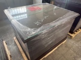 2- Cherry Wood 2 Drawer Lateral File Cabinet w/ Glass Top