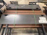 6- Cherry/Gray Folding Courtesy Panel Tables