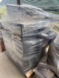 2 Drawer Desks, Gray 3 Shelf Bookcase, Office Supplies, Rolling Chairs, & Insulated Water Tank