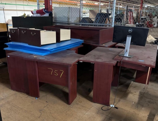 Desks, Flags, Plexiglass, Monitor
