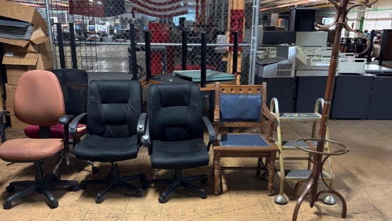 Coat Hanger, 3 Step Stool, Office Chairs