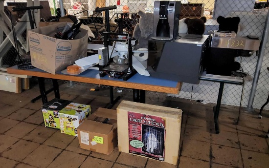 Decorative Bears, Coffee Makers, 3D Printer & Parts, Ceiling Fan, Inflatables, Tables