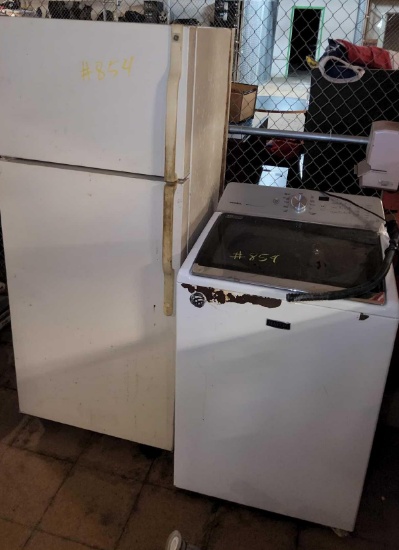 GE Refrigerator, Maytag Washer