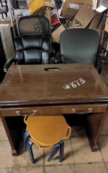 Desk, Stools and Office Chairs