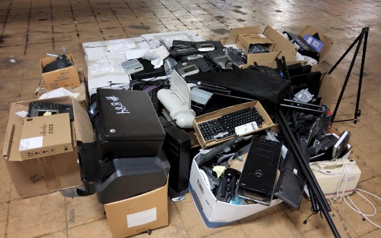 office phones, keyboards, printers, tripods