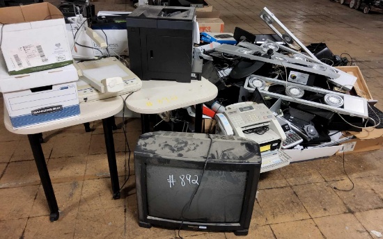 TV, Fax Machines, Lights, Binders, Tables, Calculators