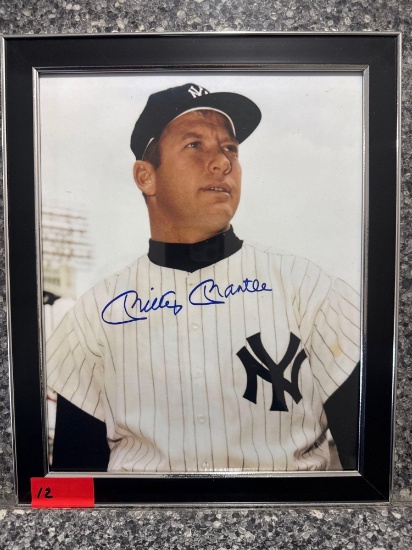 Mickey Mantle 8x10 signed photo