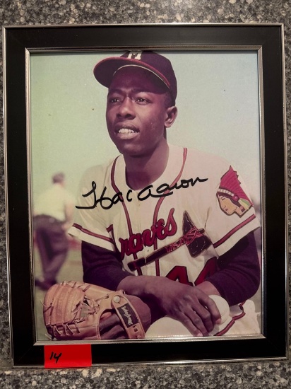 Hank Aaron 8x10 signed photo