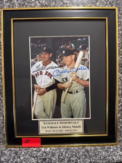 Ted Williams/Mickey Mantle 5x7 signed photo