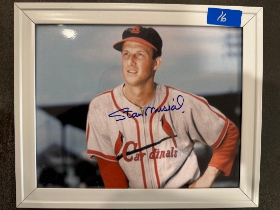 Stan The Man Musial Signed Frame