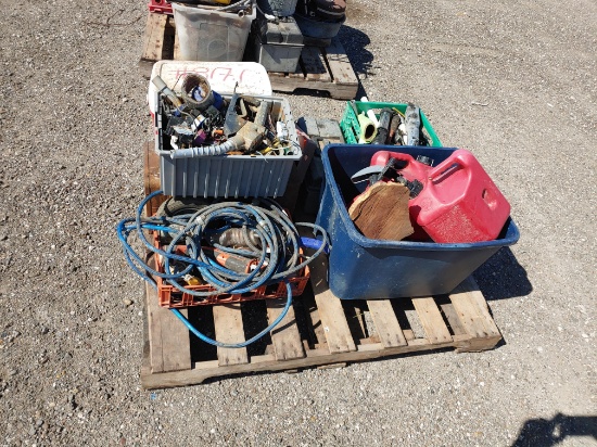 Gas Cans, Tackle Boxes, Cooler, Black and Decker Tool and Misc. Items