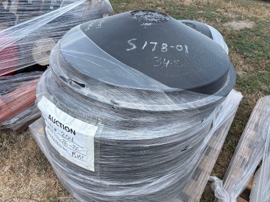 (19) 24" Manhole Rain Guards and (34) 32" Manhole Rain Guards